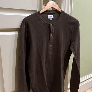 Joe's Jeans Joe's Collection Waffle Knit Henley - Small - Olive Green